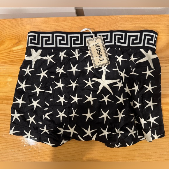 NWT Vintage Versace Mare Black and White Starfish Print Boxers - Picture 5 of 11